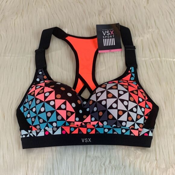 NWT Victoria secret pattern incredible sports bra 32B - Picture 1 of 7
